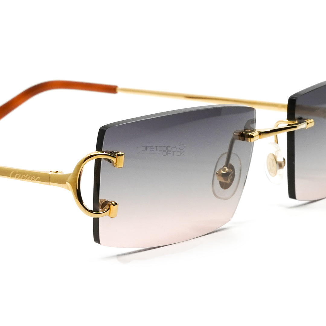 Gold rimless cartier glasses hot sale